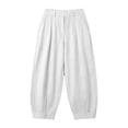 thumbnail image 3 of Casual Pants for Women Fashion High Waisted Loose Fit Cotton Linen Style Wide Leg Trousers with Pockets, 3 of 6