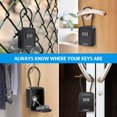 thumbnail image 3 of ORIA Waterproof Key Lock Box, Portable 4 Digit Combination Key Storage Lock Box, Wall Mounted Key Safe Box, 5 Keys Capacity, Black, 3 of 7