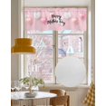 thumbnail image 4 of Happy Mother's Day Linen Curtain Valance for Bedroom/Bathroom/Kitchen/Office/Living/Dining Room Windows,Love Heart Best Mom Mother Flowers Rod Pocket Topper Drapes Decorative Cafe Drapery Panel 42x12, 4 of 6