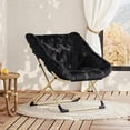 thumbnail image 3 of Yeshouse Sillón plegable extragrande y cómodo, con acento de piel sintética, para leer y relajarse, con estructura de metal, ideal para sala de estar, dormitorio y dormitorios, 3 of 7
