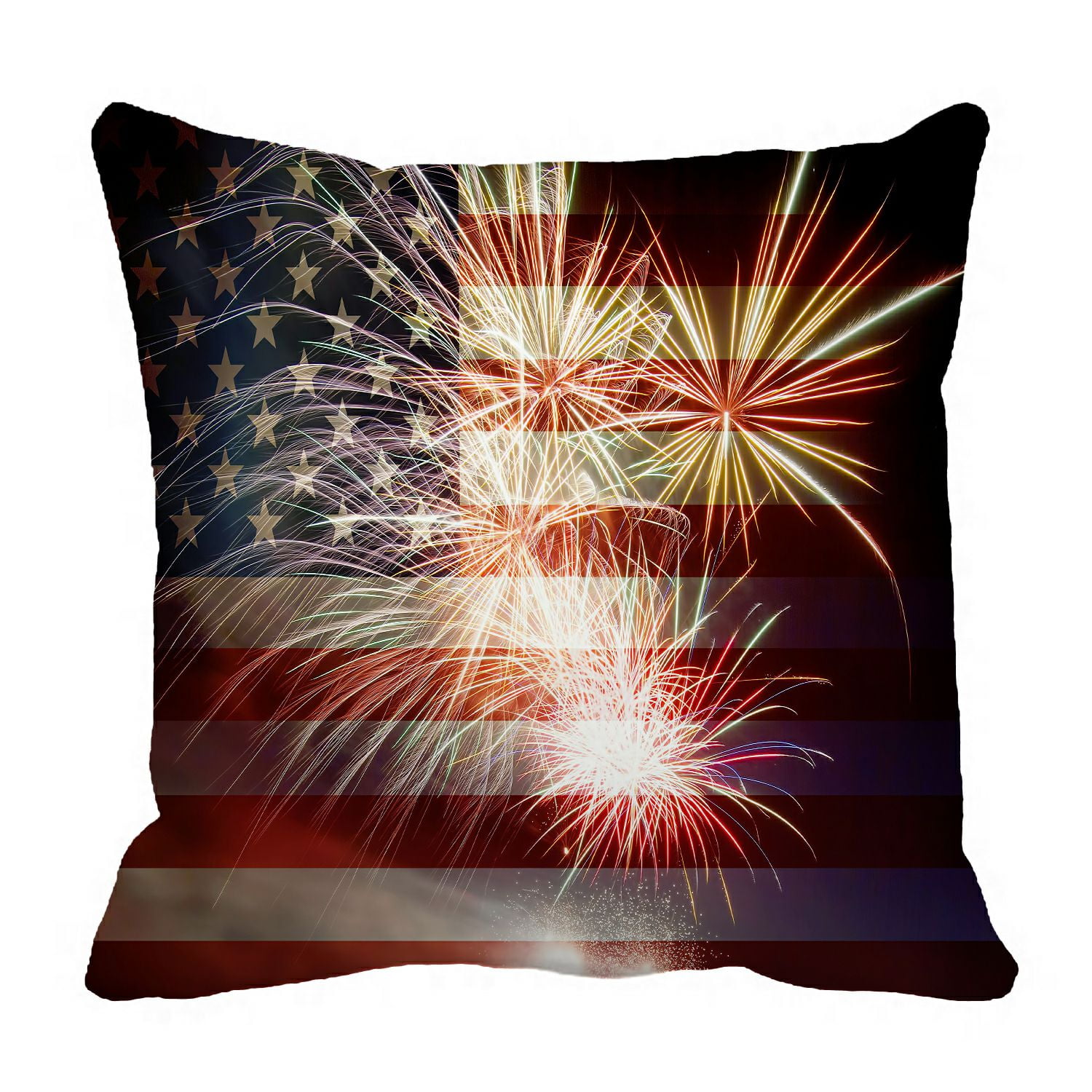 ABPHQTO United States Of America Usa Flag Fireworks 4Th Of July Pillow