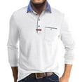 thumbnail image 2 of Kalauyu Men's Casual Shirts Classic Long Sleeve Basic Button T-Shirt Lightweight Cotton Golf Tops with Pocket, 2 of 7