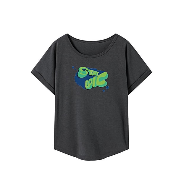 Camiseta de mujer Camiseta de cuello redondo Camiseta de manga corta clásica y elegante para salidas L