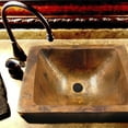 thumbnail image 5 of Novatto TCU-013NA Santa Cruz Rectangular Copper Drop-In Bath Sink in Natural, 5 of 12