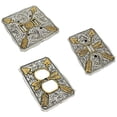 thumbnail image 6 of Urbalabs Western Tribal Native American Spears Gold And Silver Decorative Light Switch Outlet Wall Plate Covers Rustic Light Switch Covers Single Double 2 Gang Switch Plates (Outlet), 6 of 7