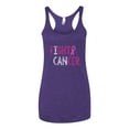 thumbnail image 2 of Fight Cancer Ribbon Tri-Blend Racerback Tank Top, Purple Rush, Small, 2 of 3