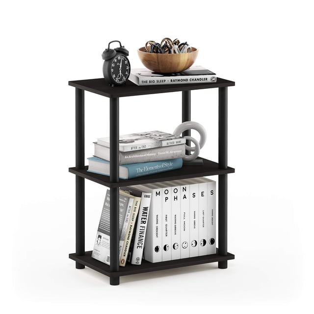Estante de almacenamiento Furinno Turn-N-Tube sin herramientas, 3 niveles, estrecho
