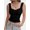 black, variant on Women's Sleeveless Backless Crop Top Strappy Ruched Tank Top Summer Slim Fit Top