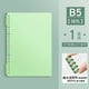 thumbnail image 1 of Nvzi Cuaderno espiral a cuadros B5, tapa dura extraíble de papel grueso, 120 páginas/60 hojas, para tomar notas, suministros de oficina y hogar, 1 paquete, verde claro, 1 of 3