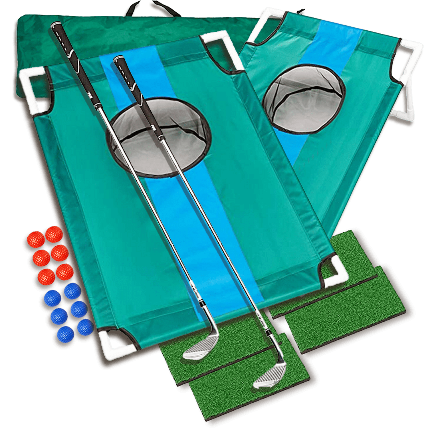 UNBURG Cornhole Golf Chipping Set Outdoor Yard Game