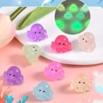 20 pieces small octopus glowinthedark miniature resin statues