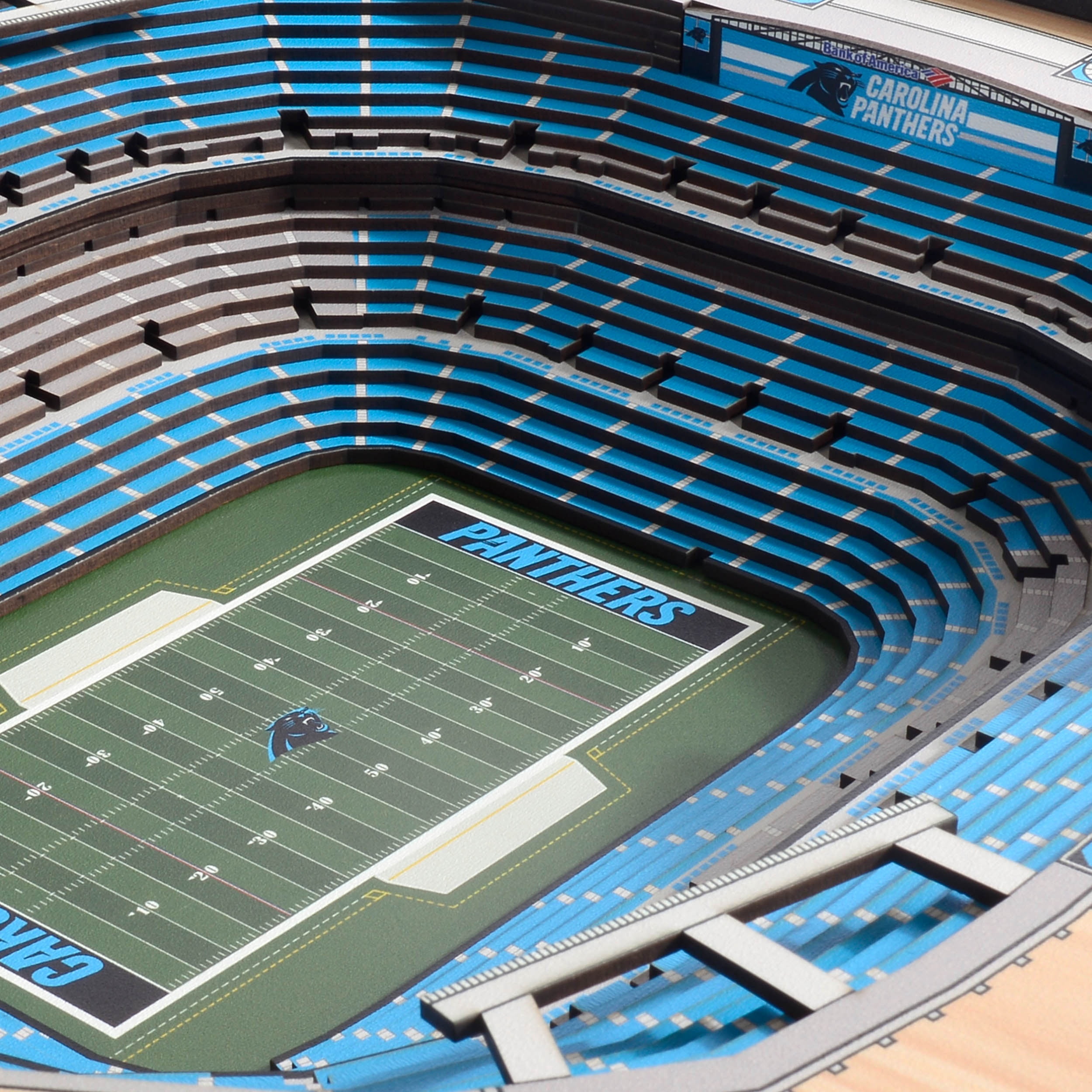 YouTheFan NFL Carolina Panthers 25-layer Stadiumview Wall Art