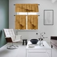 thumbnail image 4 of Yellow Marble Texture Kitchen Curtains Sets for Windows 24 Inch Length, Country Ombre Fluid Aesthetic Rod Pocket Window Treatments Tier Curtains and Valances Set for Bedroom/Bathroom, 4 of 8