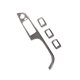 thumbnail image 3 of Adhesivo decorativo de fibra de carbono para interruptor de ventanilla de coche Serie 3 E90 (sin botón plegable, negro), 3 of 5