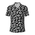 thumbnail image 2 of Daiia Black Leopard Pattern Men’s Polo Shirts,Solid Deck Shirt,Classic Fit, Breathable Cotton Polo for Casual and Sport Wear-Large, 2 of 7
