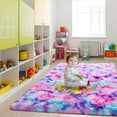 thumbnail image 6 of Lochas Super Soft Rainbow Area Rugs Colorful Carpet Plush Rug for Living Room Bedroom Kidroom Fluffy Mat, 3'x5', 6 of 7