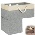 thumbnail image 3 of SharkTRUE L-shape Stair Basket With Handles Stair Baskets For Office Decor Wooden Stairs Decor Office Stair Toy For Clothes, 3 of 5