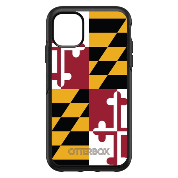 DistinctInk OtterBox Symmetry Custom Case for Apple iPhone 15 (6.1" Screen) - Show Your Love of Maryland - Wireless Charging Compatible
