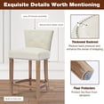 thumbnail image 5 of Aulife Counter Height Barstool Set of 2, Genuine Leather Thickened Seat Barstools with Backs & Solid Wood Legs,for Kitchen Island, Dining Room, 5 of 7
