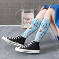 thumbnail image 5 of Yiaed Cartoon Rocket With Space Print Great elasticity Adult Stockings Sports socks for Men and Women, 5 of 6