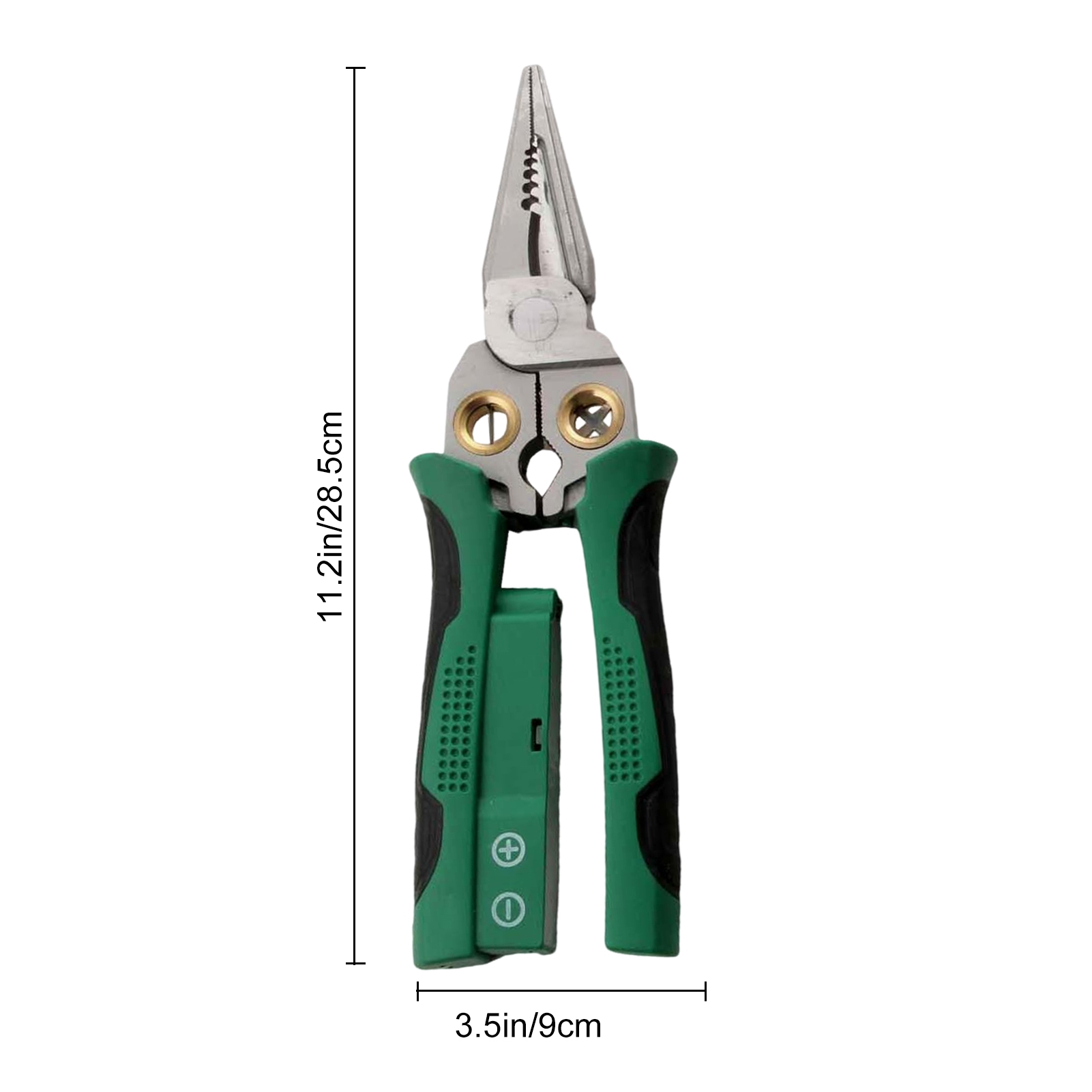Sylvtty Wire Stripper with Voltage Tester Non Slip Handle Ergonomic Design Multi function Electric Wire Cutter Cable Stripping Tool