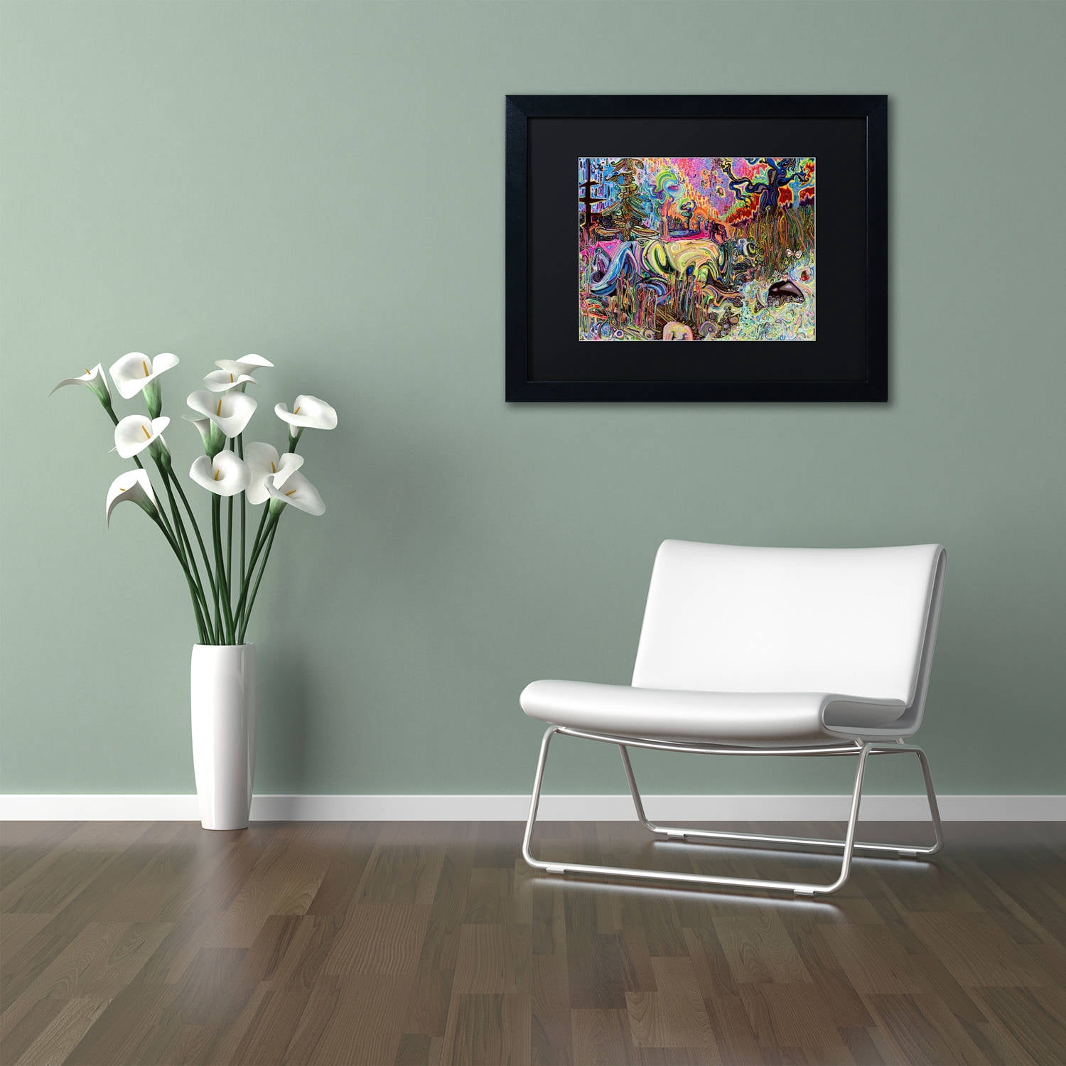 Trademark Fine Art "Water" Canvas Art by Josh Byer, Black Matte, Black Frame