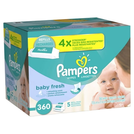 Pampers Baby Wipes Baby Fresh 5X Refill 360 count