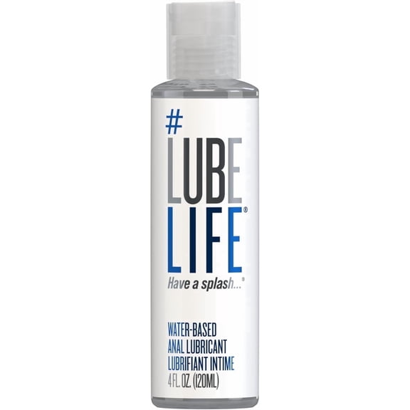 LUBELIFE Water-Based Anal Lube, Non-Sticky and Easy Clean Personal Lubricant For Sex, Non-Staining, 4 fl oz