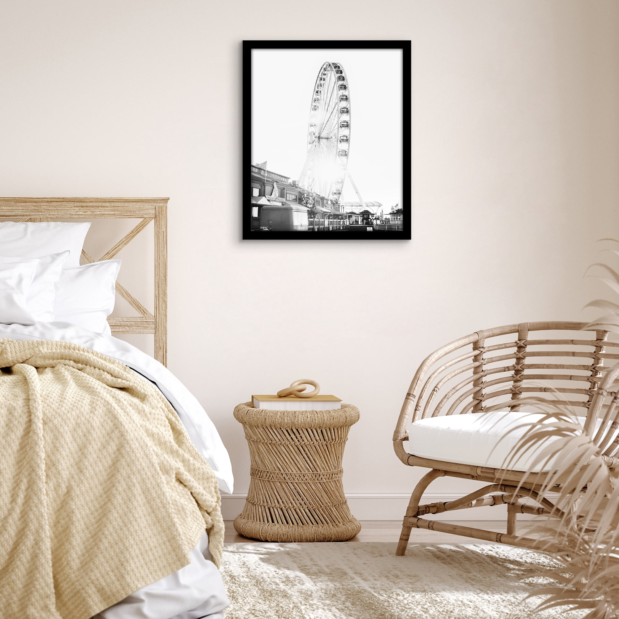 Americanflat 20x24 Picture Frame with Polished Plexiglass Wide Photo Frames Made Vertical Horizontal - Black