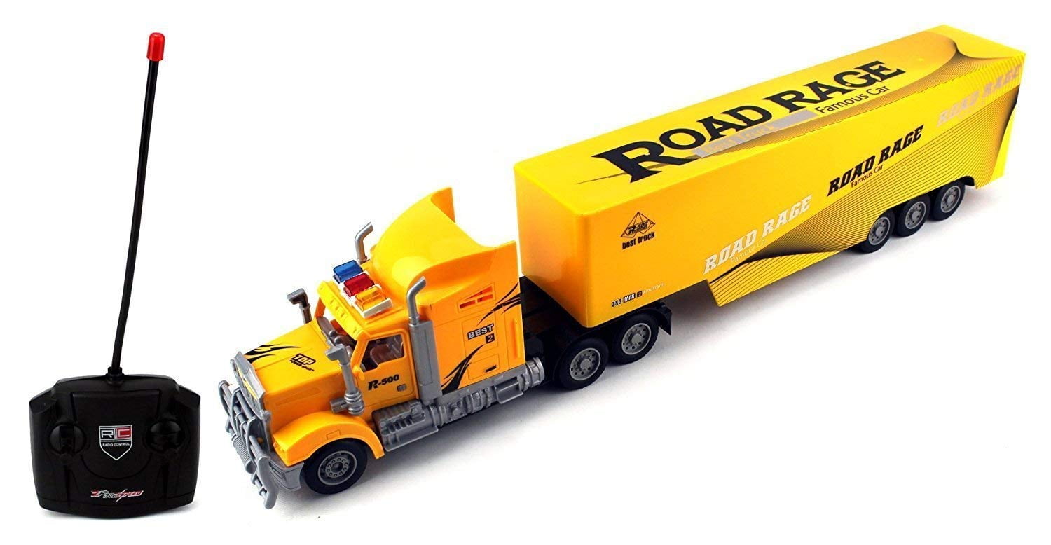 1/36 Scale RC Remote Control Trailer Semi Trailer Remote Control RC Transporter Truck Ready to