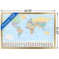 thumbnail image 3 of World Map 2023 Wall Poster, 22.375" x 34" Framed, 3 of 6