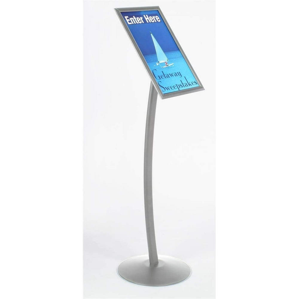 Displays2go FloorStanding Sign Stand for 11 x 17 Inches Poster, Snap