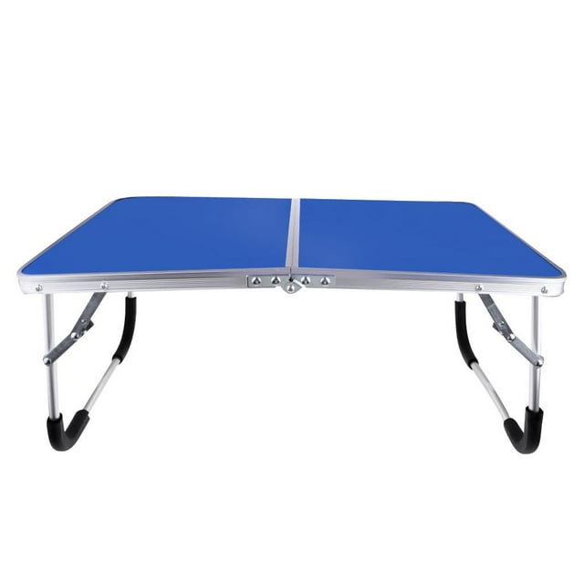 koolsoo Folding Utility Table 62x42x27.5cm Foldable Desk for Outdoor Table Party Dining Blue