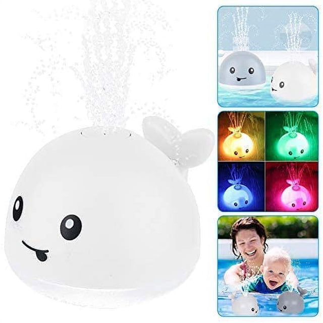 Baby Light Up Bath Toys, Whale Automatic Spray Water Bath Toy with LED Light