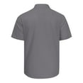 thumbnail image 5 of Inglocry Men's Cotton Linen Short Sleeve Shirts Casual Lightweight Button Down Shirts Vacation Beach Summer Tops with Pocket Gray XL, 5 of 5