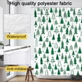 thumbnail image 3 of Christmas Shower Curtain 72" x 72" Christmas Trees Home Bathroom Decorations Xmas Pine Trees Bathtub Curtain Set with 12 Hooks (Green), 3 of 6