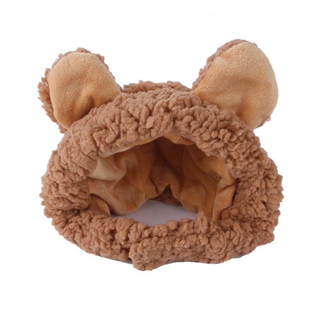 Sombrero de gato suave y cómodo con orejas de oso, accesorios para disfraz de cosplay, disfraz de fiesta de Halloween para mascotas (oreja de oso)