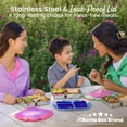 thumbnail image 6 of Bentgo Stainless Steel Lunch Box - Leak-Proof, 3 Compartments, 4.3-Cup Capacity, Ideal for Kids 3+,Teens & Adults, Durable, Reusable (Strawberry), 6 of 8