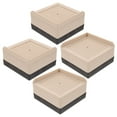 thumbnail image 4 of IFANLANDOR 4pcs Bed Foot Riser Plastic Soft Rubber Beige Furniture Legs Support, 4 of 8