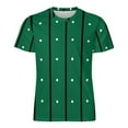 thumbnail image 4 of T Shirt For Men Striped Polka Dot Green And White Retro Men Awesome Tshirt Original Short Sleeve Pat, 4 of 7