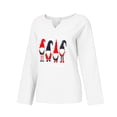 thumbnail image 4 of OKBOP Plus Size Crop Tops for Women,Fashion Christmas Loose Long Sleeve V-Neck Casual T-Shirt Work Blouses for Women Cropped Sweatshirts for Women, 4 of 6