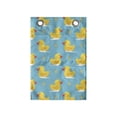 thumbnail image 1 of Yellow Bird Hanging Pocket Organizer, Cartoon Pattern of Ducks on Water with Crown, Printed Polyester Storage Bag with Pockets, 14" x 20", Deep Sky Blue Mustard, 1 of 2