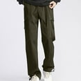 HOOMEUMY Men's Cargo Pants Casual Joggers Athletic Pants Cotton Loose