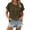 *Army Green, variant on ClodeEU Women's Round Neck Button Short Sleeve Blouse ,Casual Loose Tunic Top Army Green,Women's Plus L