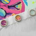 thumbnail image 5 of Feelyou Cartoon Pink Dinosaur Black Out Curtains, Watercolor Curtains Pack of 2 (42x63 Each), Animal Music Party Bedroom Curtains, Curtains and Drapes Decor, 5 of 7