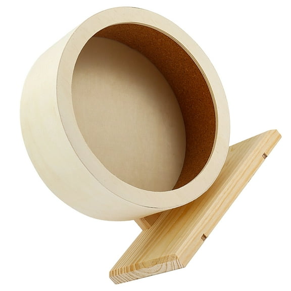 WASHWEPE Silent Small Pet Exercise Wheel for Hamsters with Smooth Edges Khaki Color Suitable for Most Small Animals