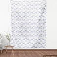 thumbnail image 3 of Ambesonne Marine Fabric by the Yard Upholstery, Ships and Waves Maritime Art, 3 Yards, Indigo and White, 3 of 4
