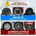 thumbnail image 2 of 4Pcs Set 15" Universal Hubcaps,Wheel Rim Cover Replacement,Snap on Car Truck SUV,PP Material,Black Matte, 2 of 7