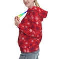 thumbnail image 2 of Lsque Snowflake Symphony Pattern Casual Women's Hoodie,Hooded Sweatshirt with Kangaroo Pocket,Pullover Hoodie with Eye-catching Drawstrings-Medium, 2 of 7