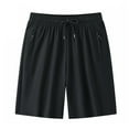 thumbnail image 2 of Men's Casual Shorts - Workout Black Quick Dry Basketball Shorts Men's Summer Beach Shorts Quick Dry Loose-Fit Athletic Shorts Gym Workout Shorts for Men, 2 of 6